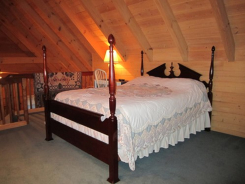 Cable TV, Hot tub, trash pick up, Two queen-size beds includes linens, bathroom shower/tub & two sinks, hairdryer, towels & wash clothes, kitchen includes range, refrigerator, microwave, toaster, coffeemaker | Highland Glade Cabin Rentals | Gatlinburg, TN